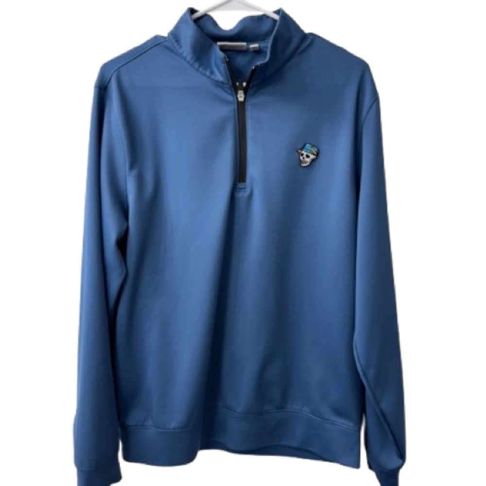 Men's Devereux Golf Blue Quarter Zip Sweater